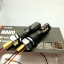 Mini LED Blinker Set Nano - 40x12mm 12V schwarz E-geprüft