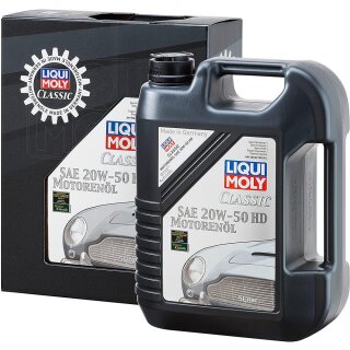 Liqui Moly Classic Motorenöl SAE 20W-50 HD 5 l Kanister Kunststoff