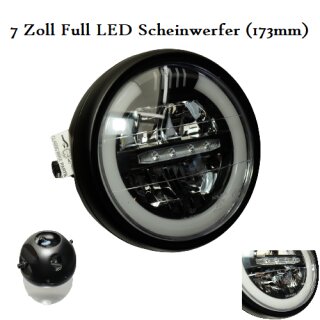 PUIG LED Haupt Scheinwerfer 7 Zoll 173 mm Schwarz Headlight