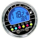 ACE-2853 - Tachometer und Drehzahlmesser mit Kraftstoffanzeige rund chrom