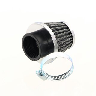 CBP Tuningluftfilter - 35mm Anschluss Air Filter Pod Chrome Cover