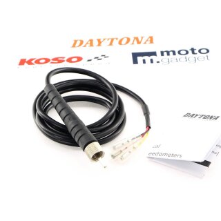 Elektr. Tachowellen Adapter Daytona Koso Motogadget M12 4-Kant Stift 3-Polig Yamaha