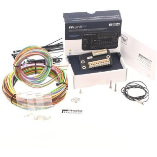 Motogadget M Unit Blue + Kabel Kit, Digitale Steuerbox mit Bluetooth Compact Electric Box+Cable Kit