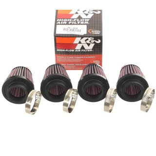 4x K&N Tuning Sport Luftfilter RC-2310 40-42 mm Anschluß Air Filter Pod