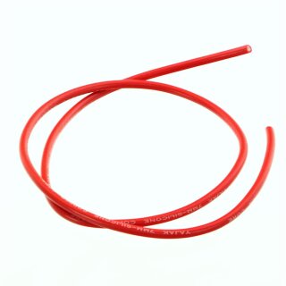 YaJak Zündkabel Silikon rot Ø 7mm 1m lang Zündkabel  Ignition Wire Red