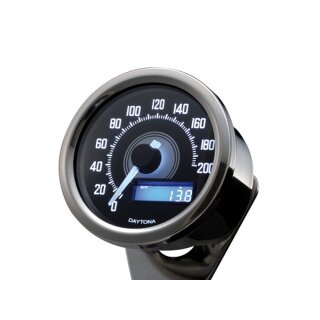 DAYTONA Digitaler Tachometer Speedometer VELONA D. 60 mm, bis 200 km/h