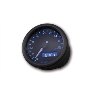 DAYTONA Digitaler Drehzahlmesser Tachometer VELONA D. 60 mm, bis 18.000 U/min