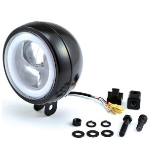 DAYTONA LED Scheinwerfer Headlight Unit NEO VINTAGE Black Bottom Mount