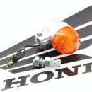 Honda Vintage Blinker klein Rund Alu E-Zeichen...