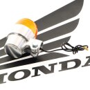 Honda Vintage Blinker klein Rund Alu E-Zeichen Schnapsglas Winker Turn Signal