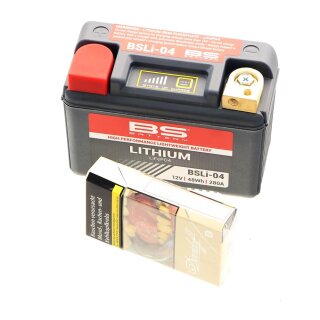 Vintage Cafe Racer Mini Lithium Batterie 12V 4Ah (wie YB12) 134x65x92 mm