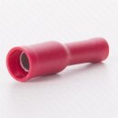 Rundsteckhülse für Kabelquerschnitt 0,5-1,5 mm, hülsendurchmesser 4 mm, vollisoliert PVC, rot, 100er Pack
