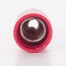 Rundsteckhülse für Kabelquerschnitt 0,5-1,5 mm, hülsendurchmesser 4 mm, vollisoliert PVC, rot, 100er Pack