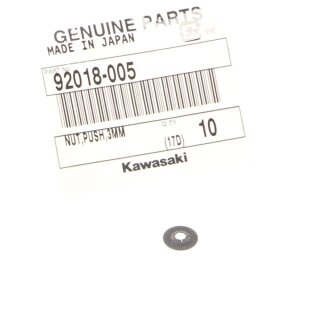 Kawasaki Emblem Clip Seitendeckel 1x Clip Nut Emblem Genuine 1 pcs For 3 mm Pin